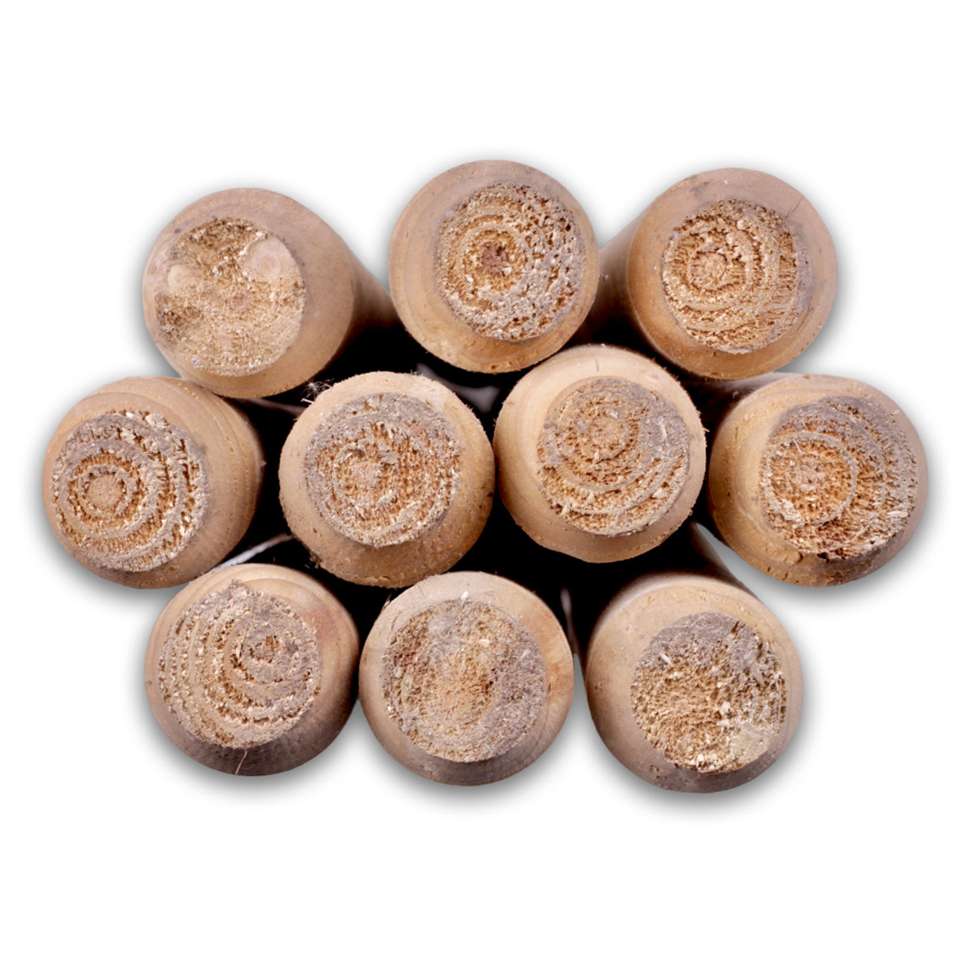 Baumpfahl Pfosten - Naturbelassen - Rund (10 Stück Paket)