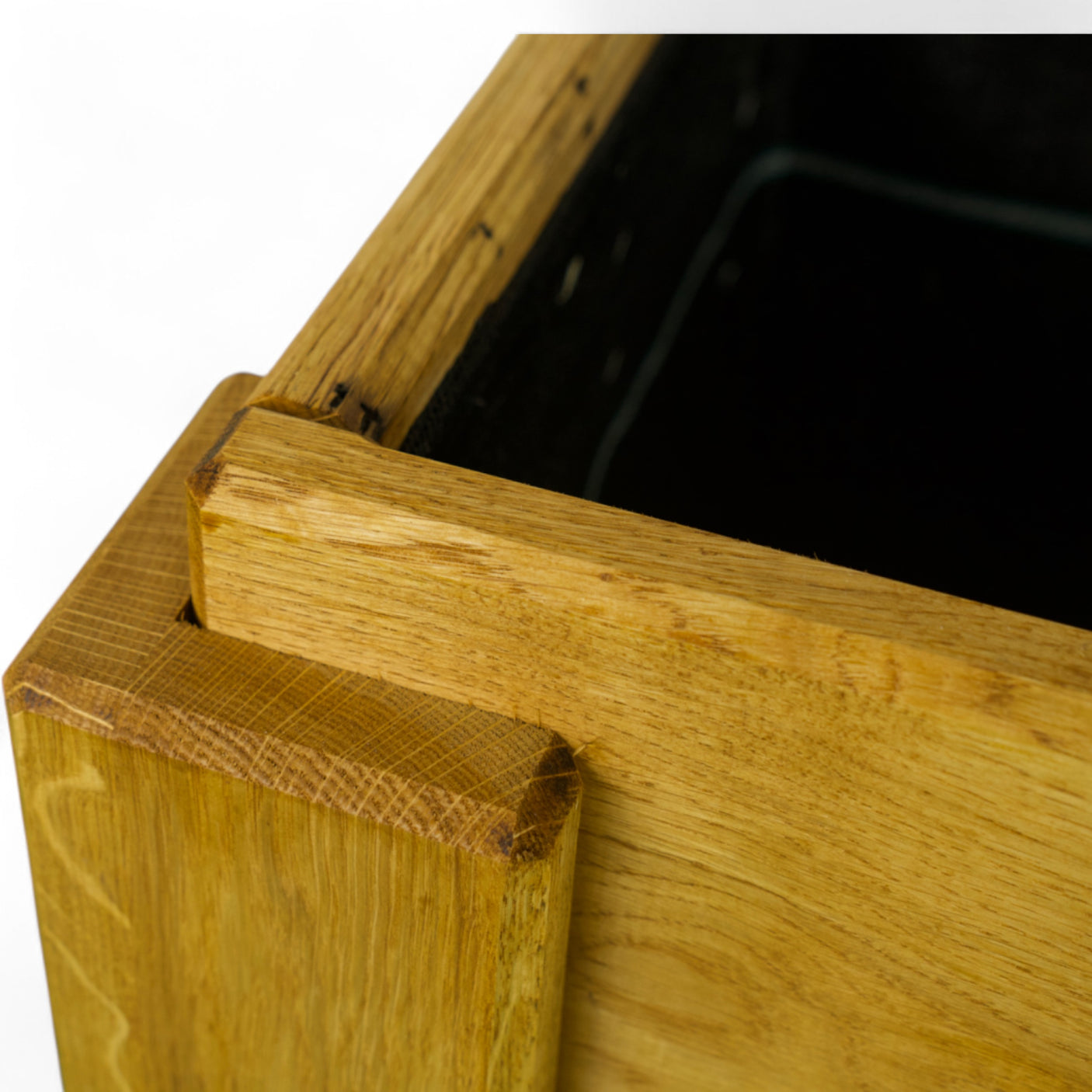 Pflanzkübel, Blumenkübel - Eiche - Verse - Lasiert