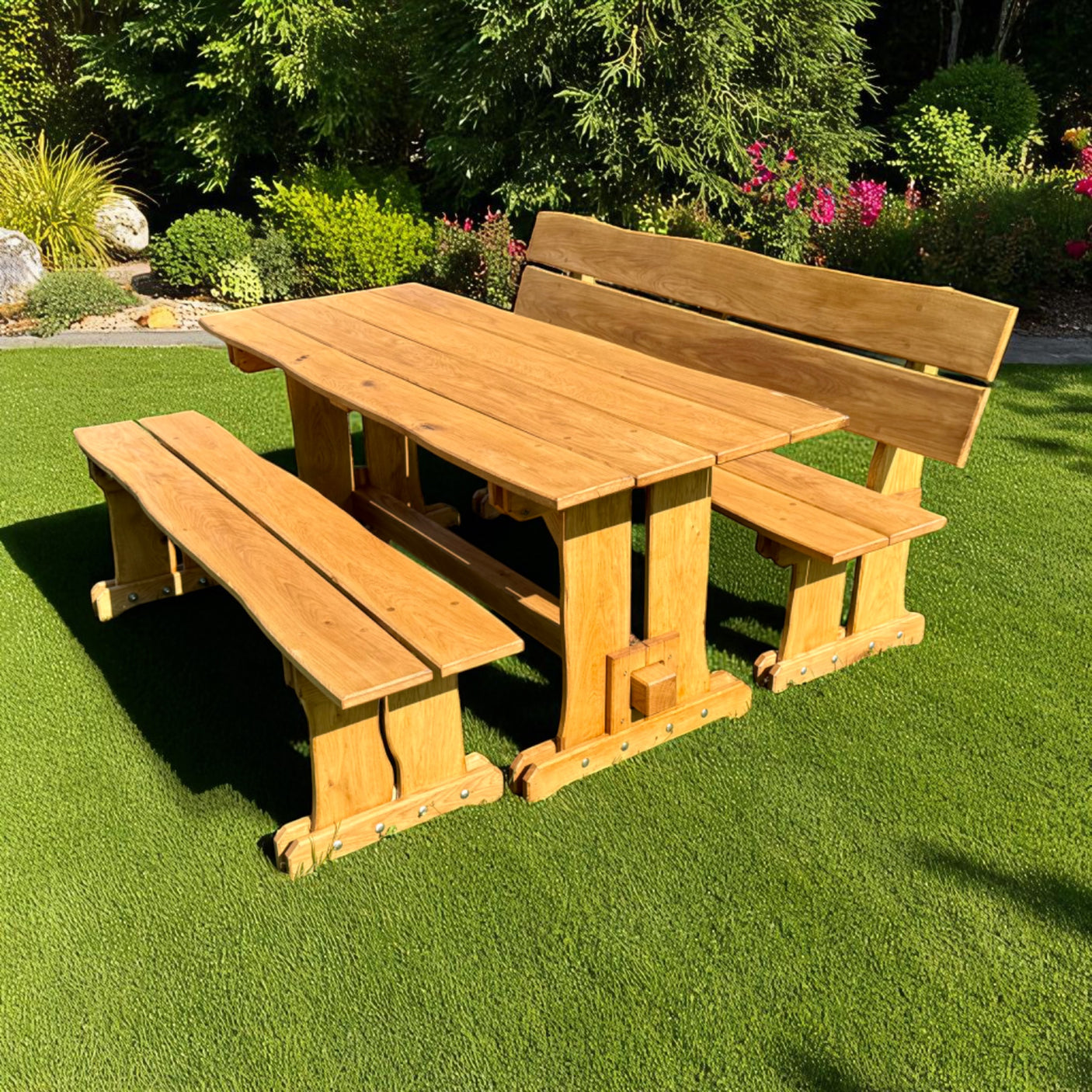 Garnitur Sitzgruppe - Eiche - Valmetal