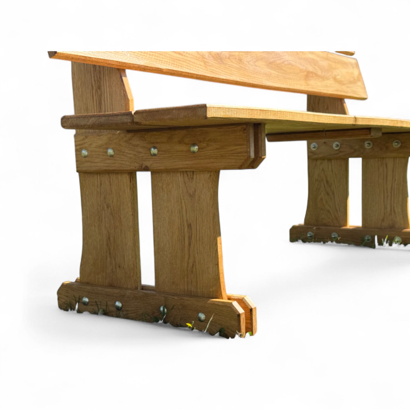 Gartenbank Holzbank - Eiche - Valmetal