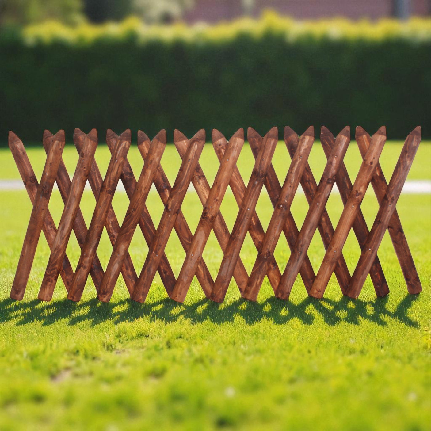 Gartenzaun Element - Jägerzaun - KDI Braun