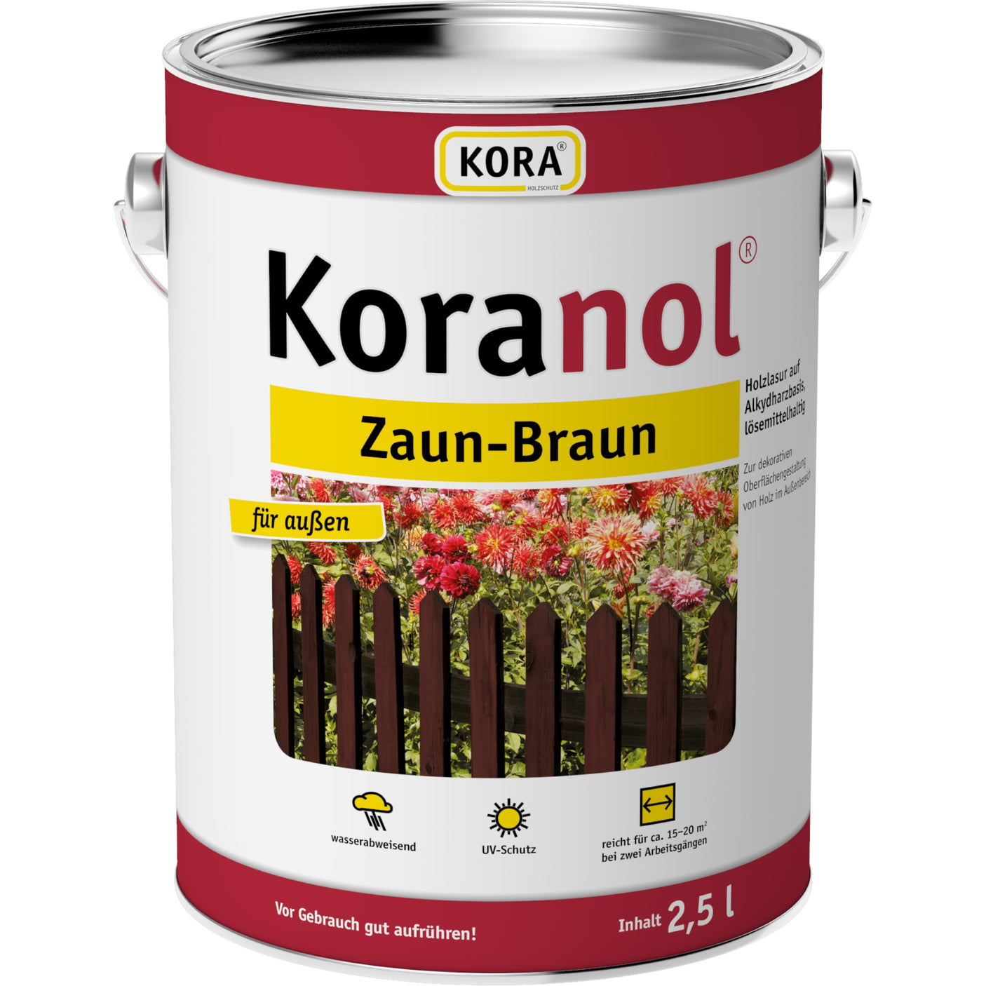 Koranol Zaun-Braun, Holzlasur