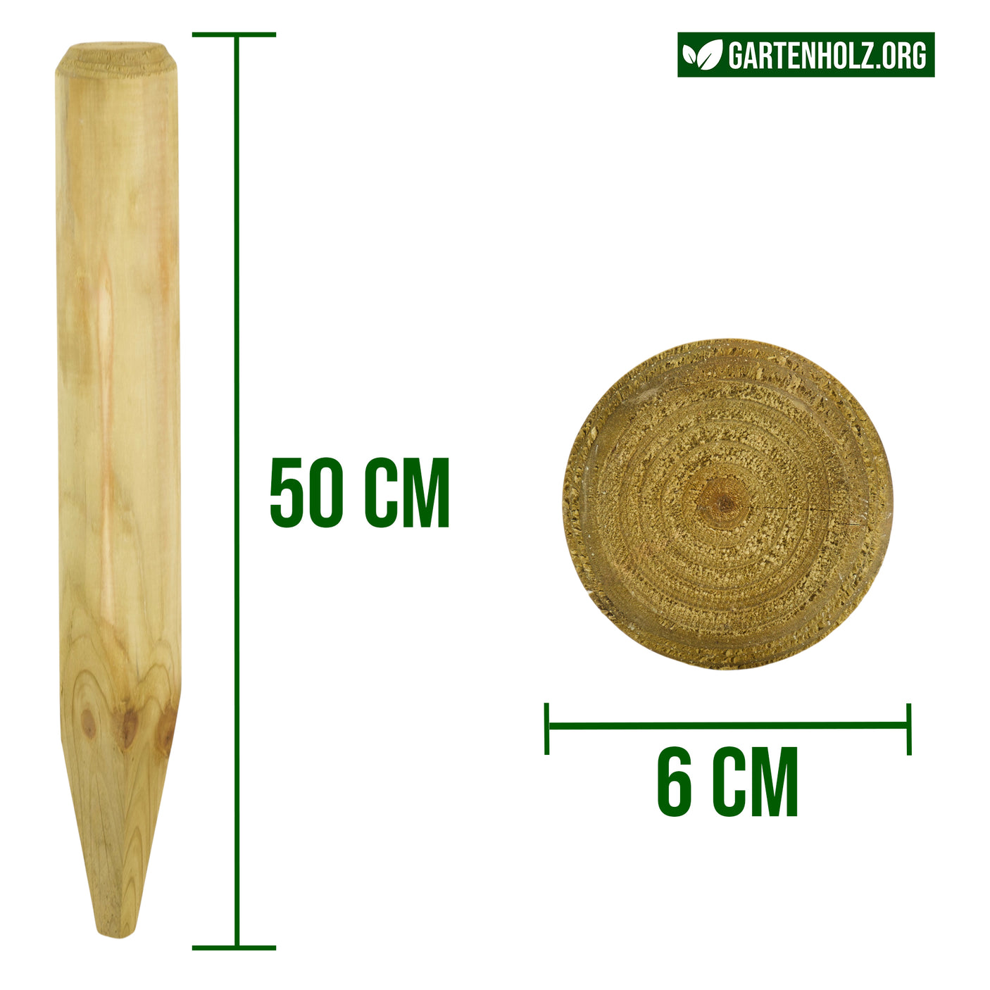 Minipalisade - gespitzt - KDI Grün