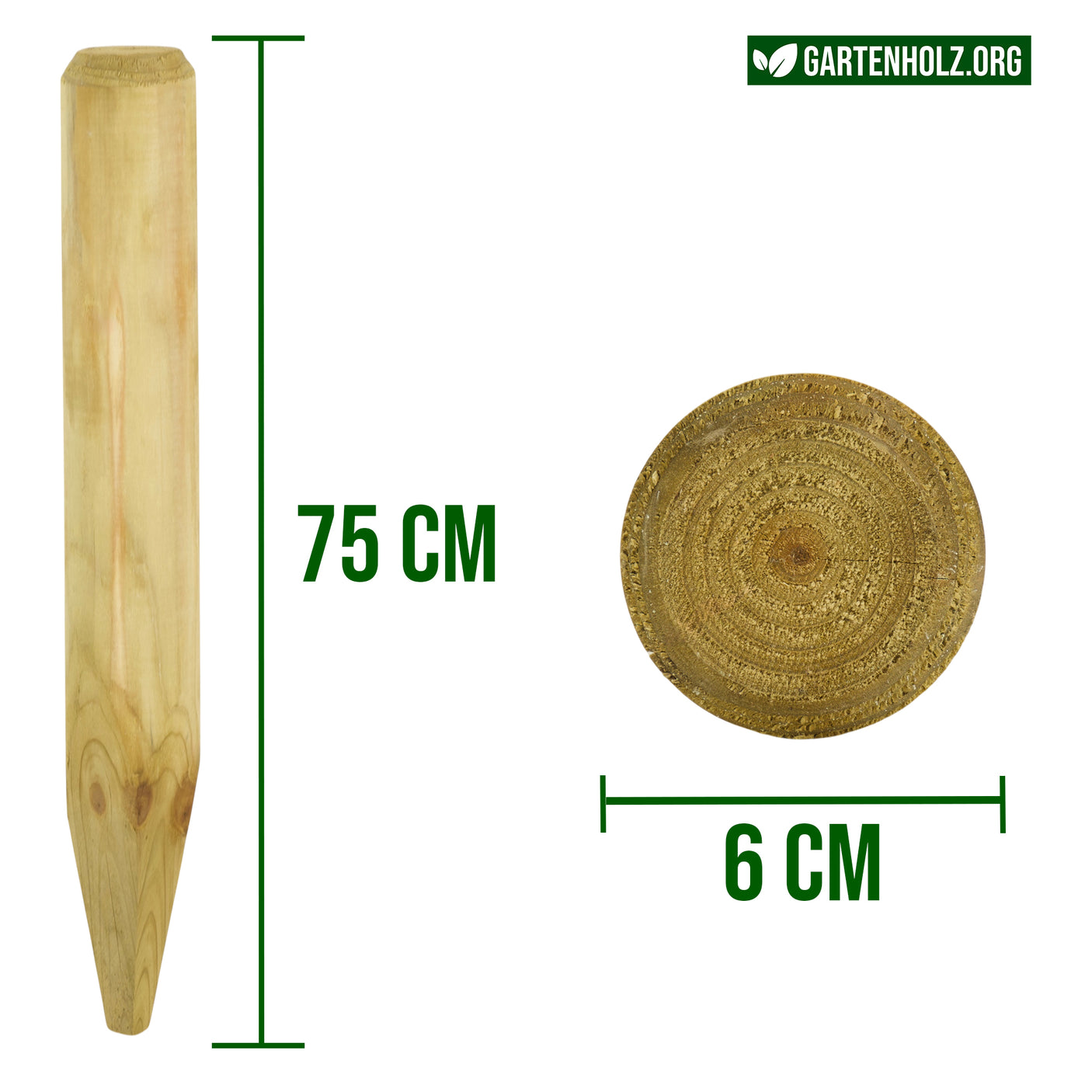 Minipalisade - gespitzt - KDI Grün