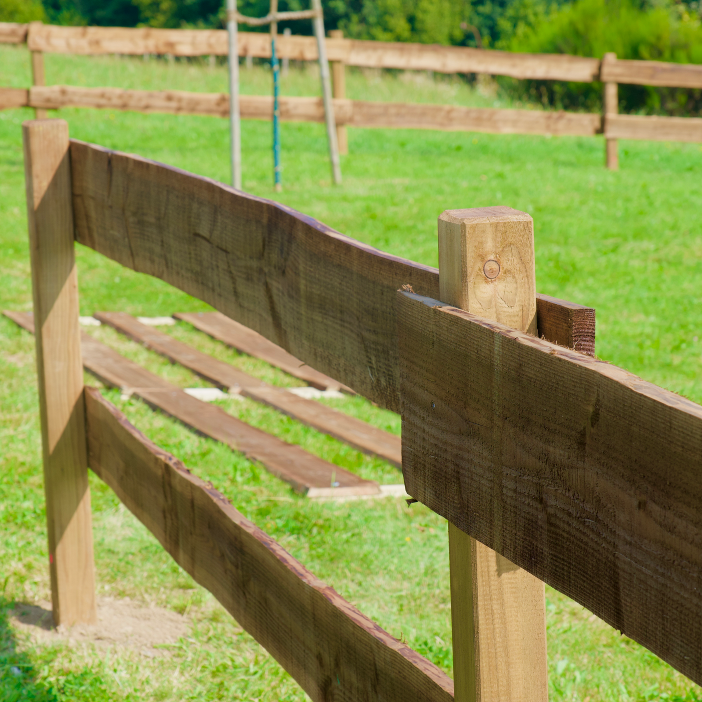 Bonanzazaun Koppelzaun - KDI Braun - Komplettset - Vierkantpfähle