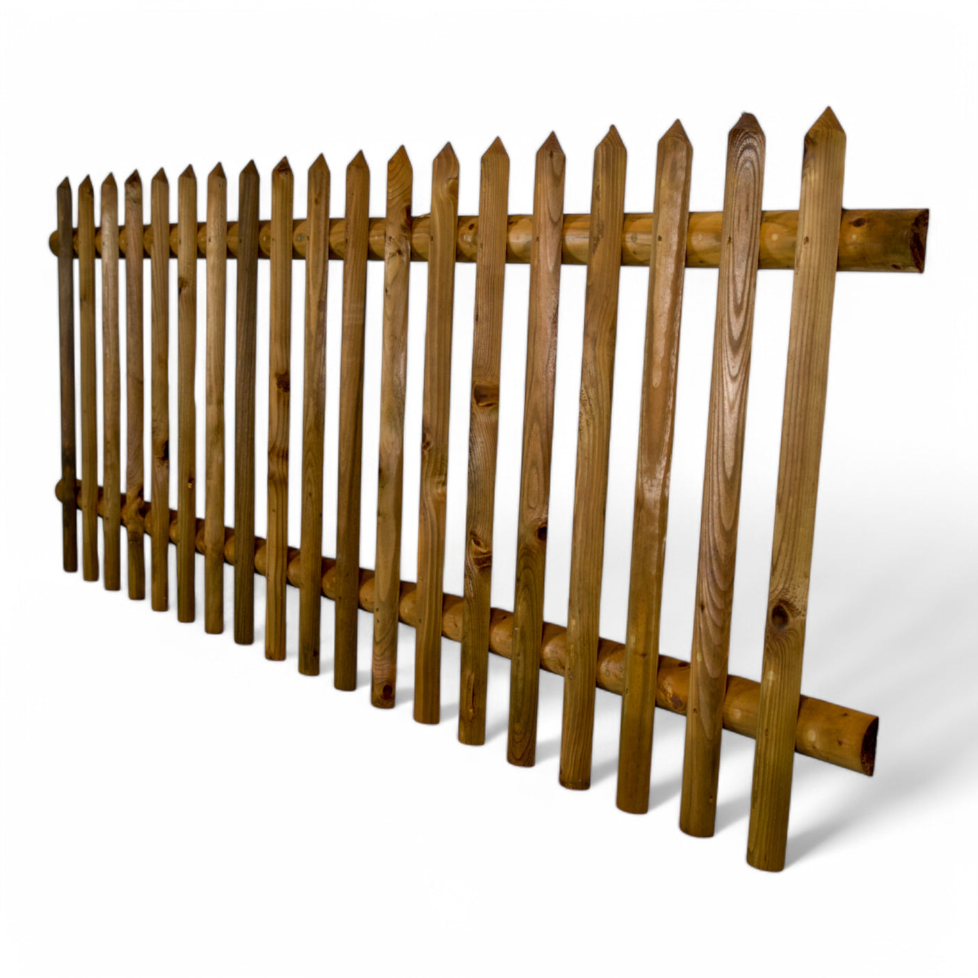 Gartenzaun Element - Senkrechtzaun - KDI Braun