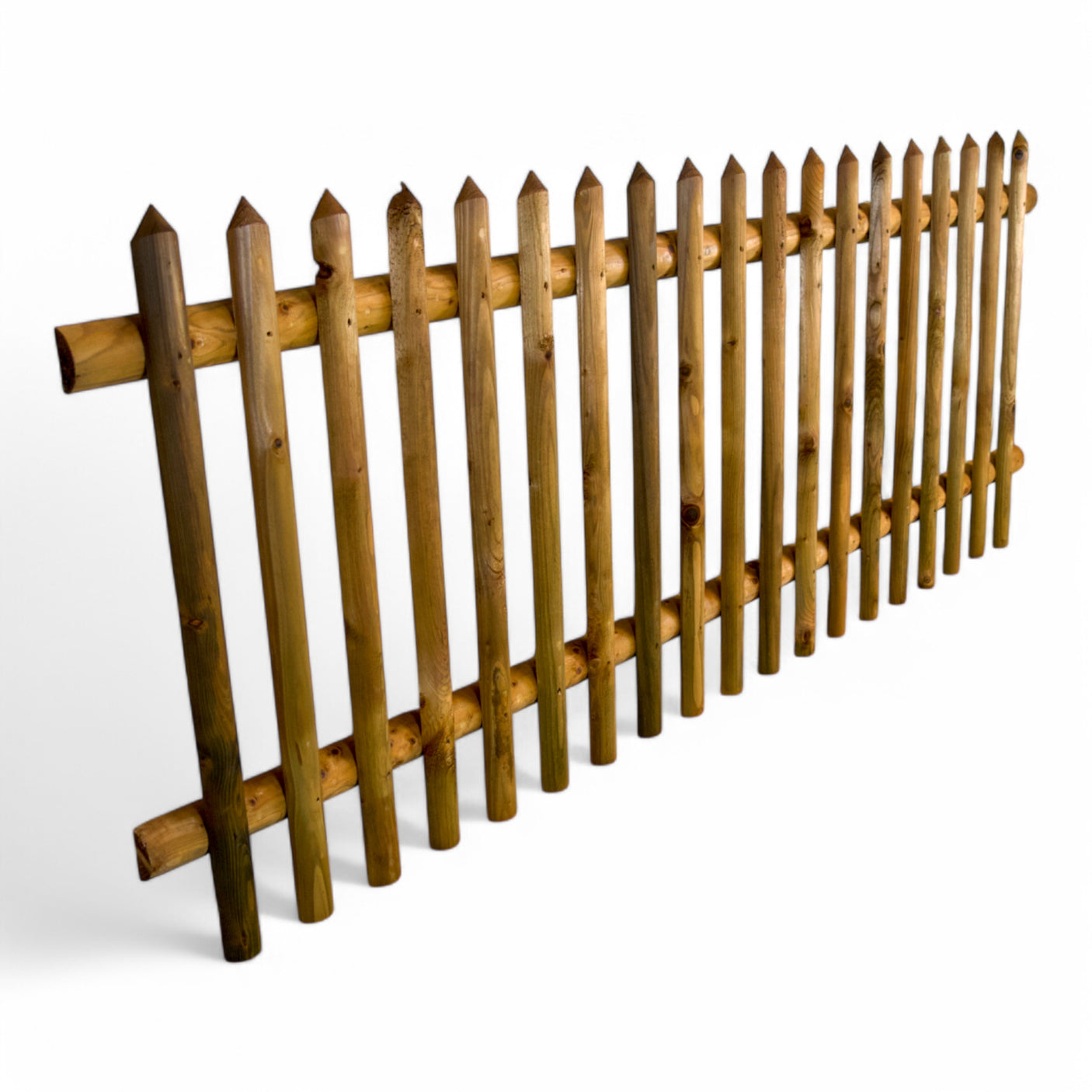 Gartenzaun Element - Senkrechtzaun - KDI Braun