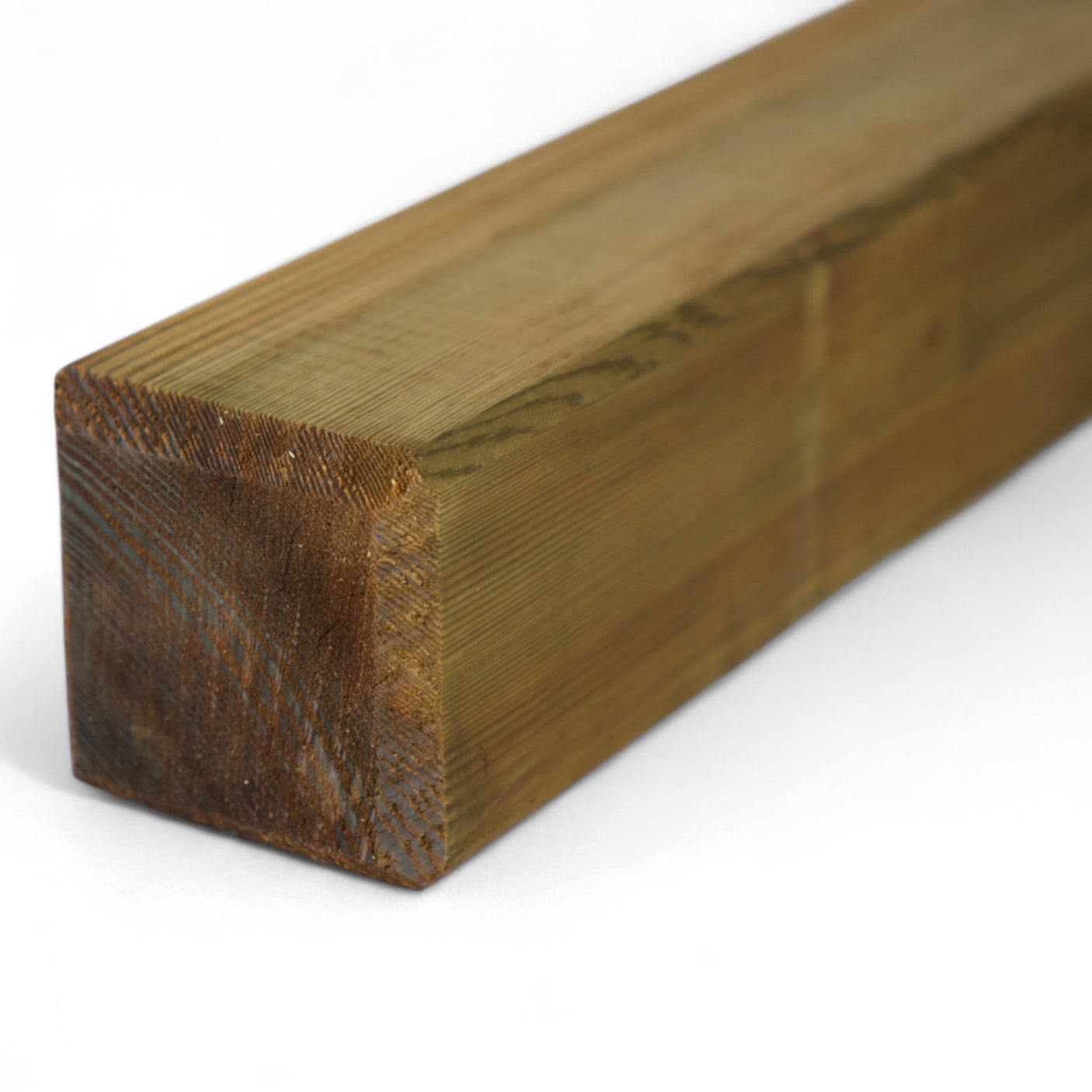 Vierkantpfosten stumpf - Kiefer - KDI Braun