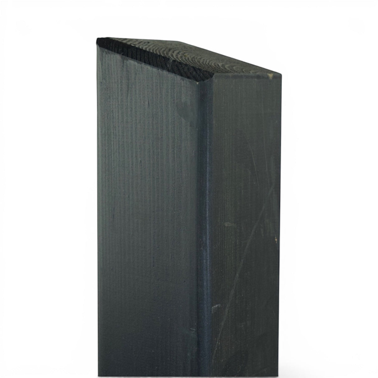 Vierkantpfosten stumpf - Schrägzaunpfosten - Anthrazit Lasiert 9 x 160 cm