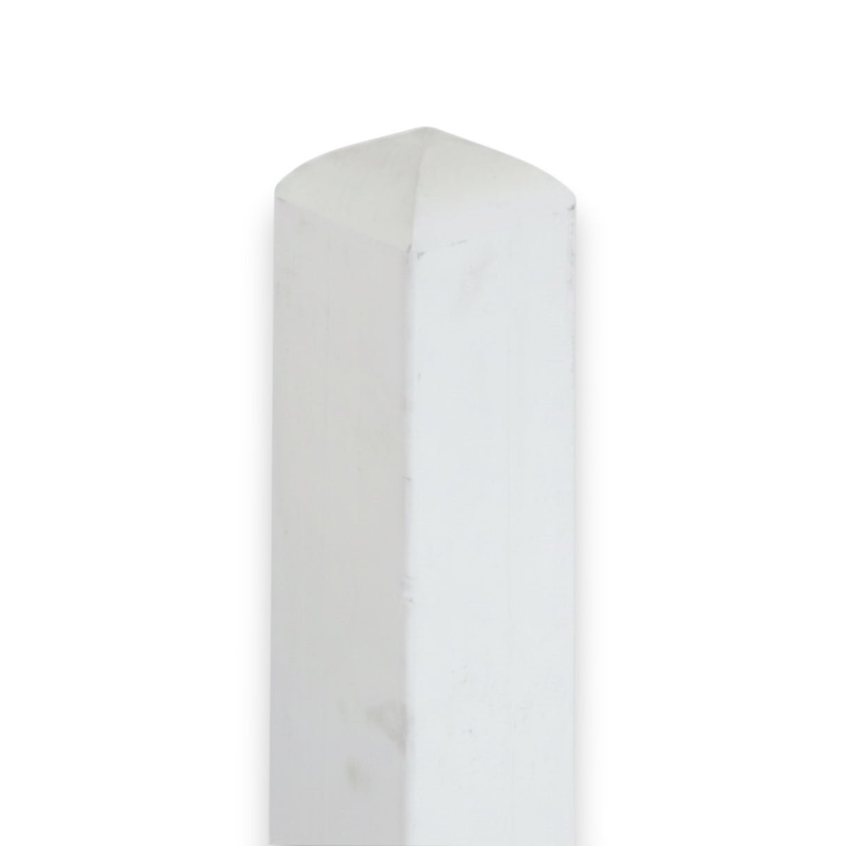 Vierkantpfosten stumpf - Leimholzpfosten - Weiß Lasiert (B-Ware) 9 x 110 cm