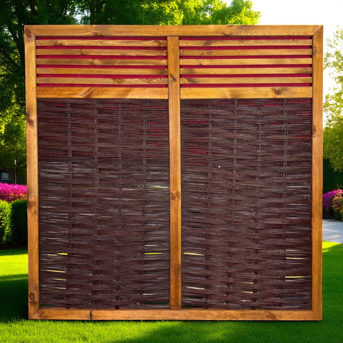 Sichtschutz Weidenzaun - Rothaarsteig - geölt