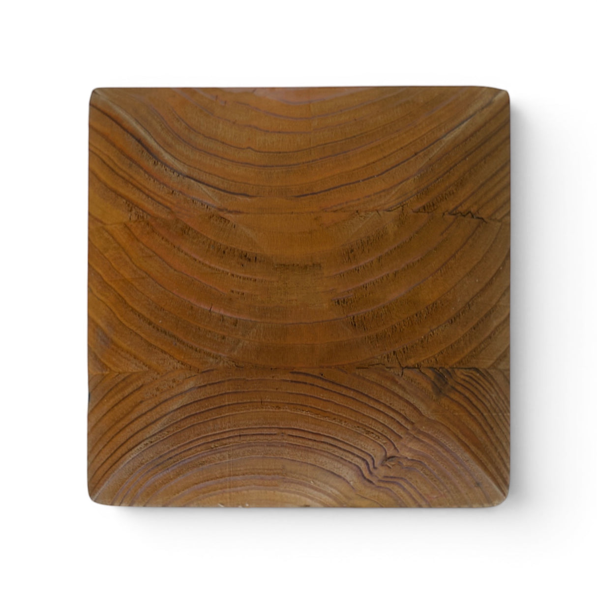Gartenholz.org square timber post, honey glazed, with bishop's hat top, 9 x 110 cm