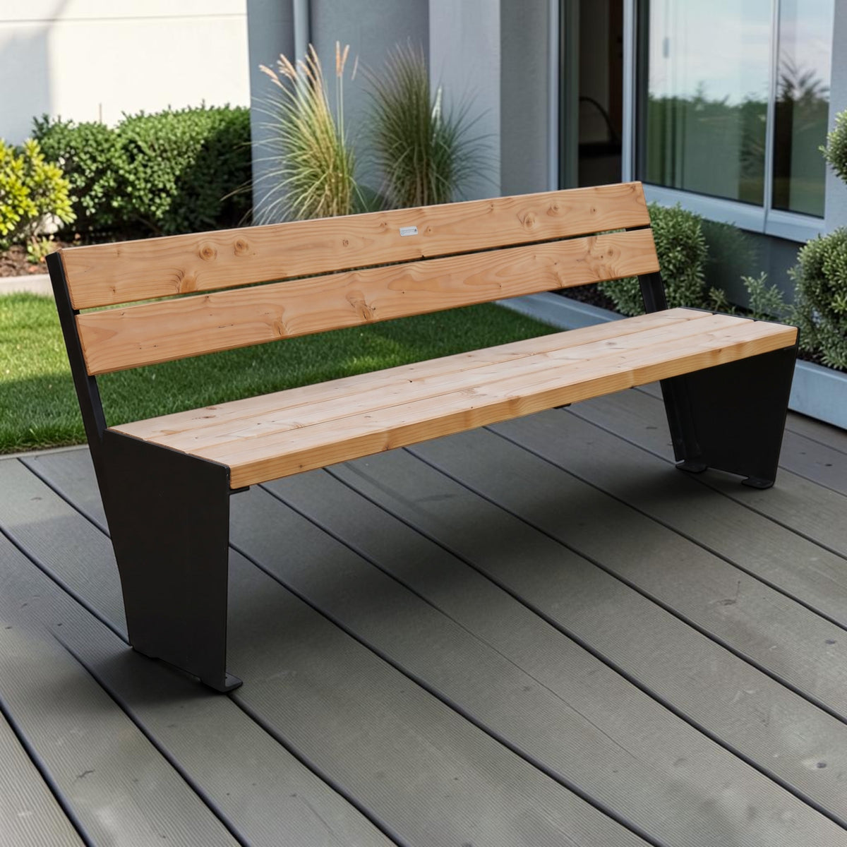 Gartenbank Holzbank mit Lehne - Douglasie - Hoppecketal