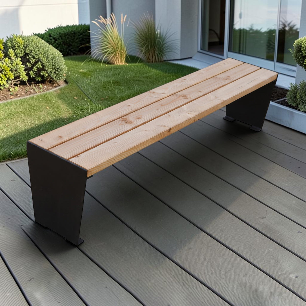 Gartenbank Holzbank ohne Lehne - Douglasie - Hoppecketal