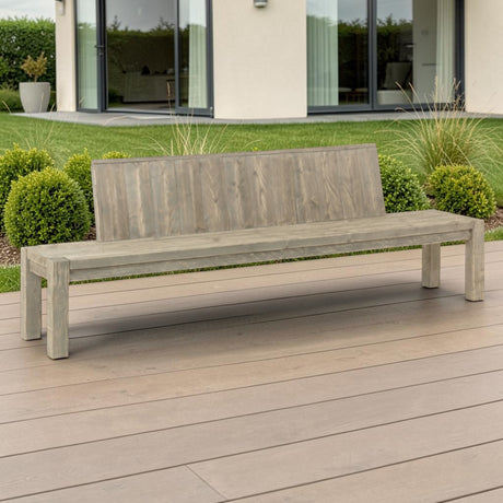 Loungebank Massivholz mit Lehne - Salweytal - ANTE NEO