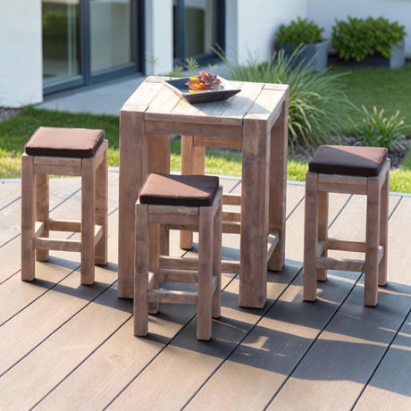 Stehtischhocker Massivholz - Stockmetal - ANTE NEO