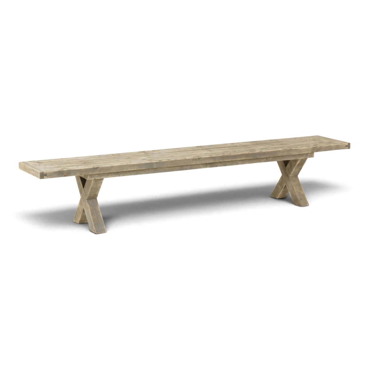 Loungebank Massivholz ohne Lehne - Steingrund - ANTE NEO