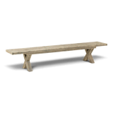 Loungebank Massivholz ohne Lehne - Steingrund - ANTE NEO