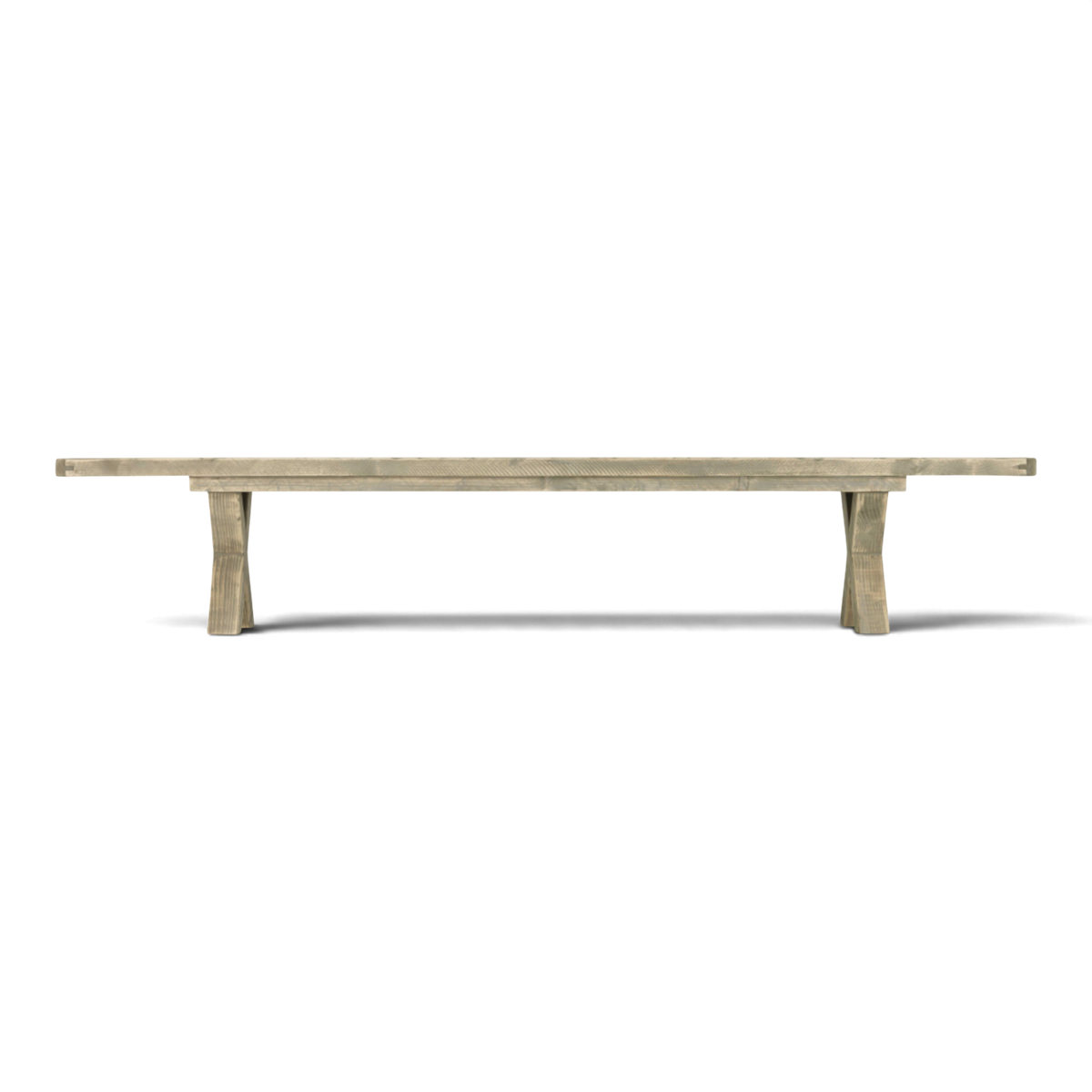 Loungebank Massivholz ohne Lehne - Steingrund - ANTE NEO