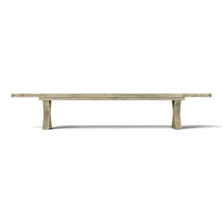 Loungebank Massivholz ohne Lehne - Steingrund - ANTE NEO