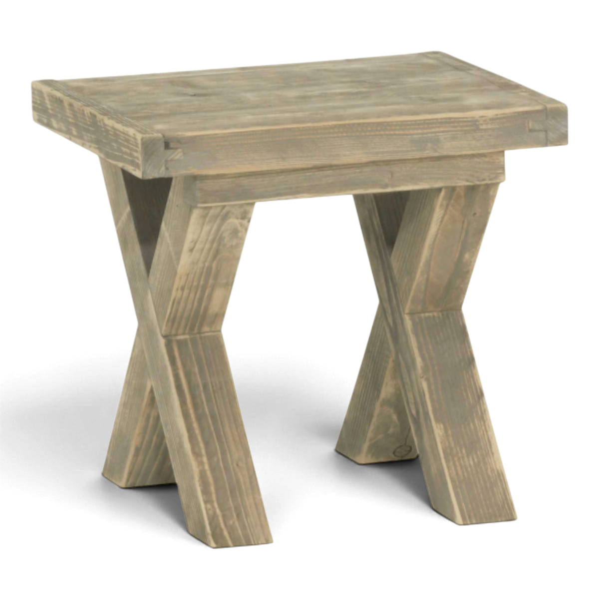 Loungehocker Massivholz ohne Lehne - Steingrund - ANTE NEO
