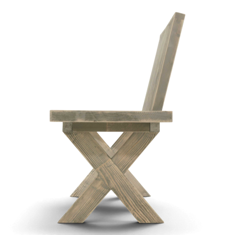 Loungebank Massivholz mit Lehne - Steingrund - ANTE NEO