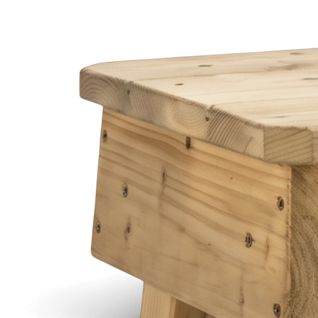 Sitzfläche mit Zarge des Stehtischhockers im Detail