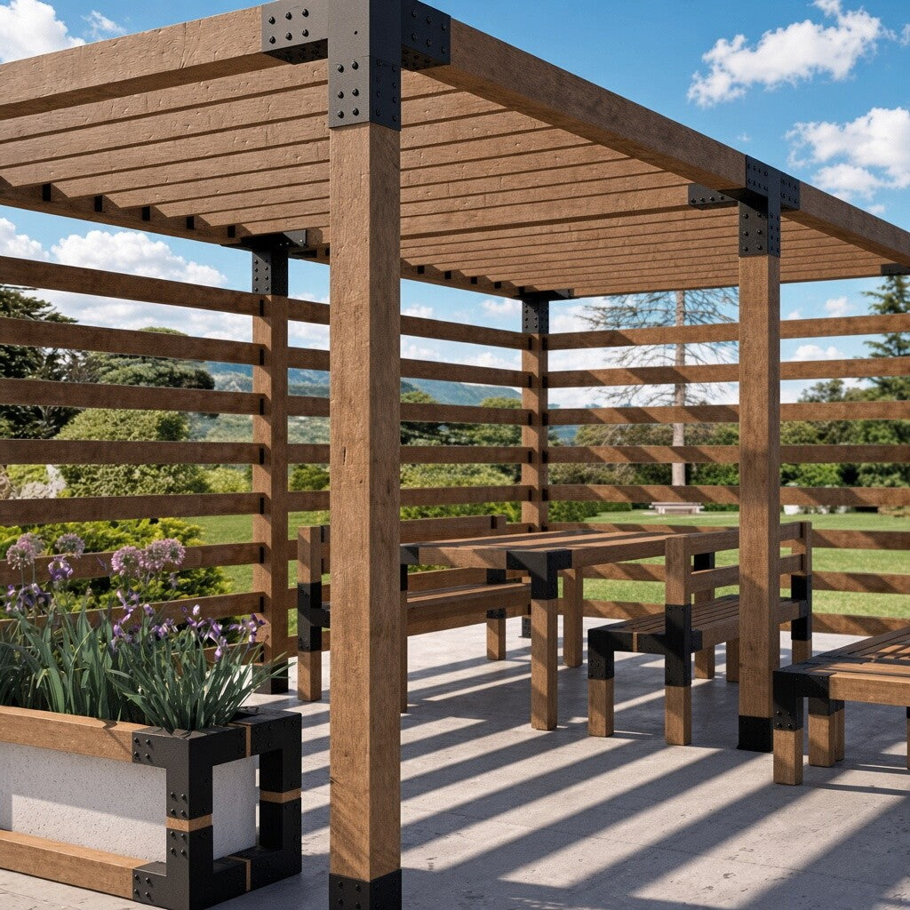 Pergofast, 4 Wege - Pergola-System
