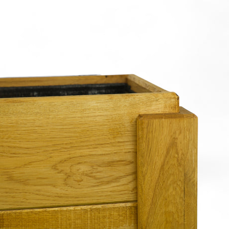 Pflanzkübel, Blumenkübel - Eiche - Verse - Lasiert