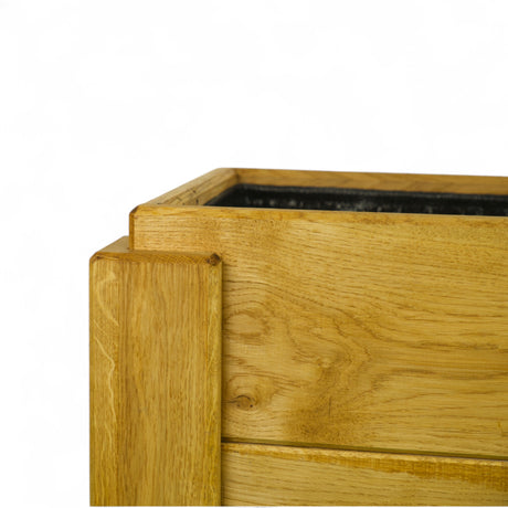 Pflanzkübel, Blumenkübel - Eiche - Verse - Lasiert