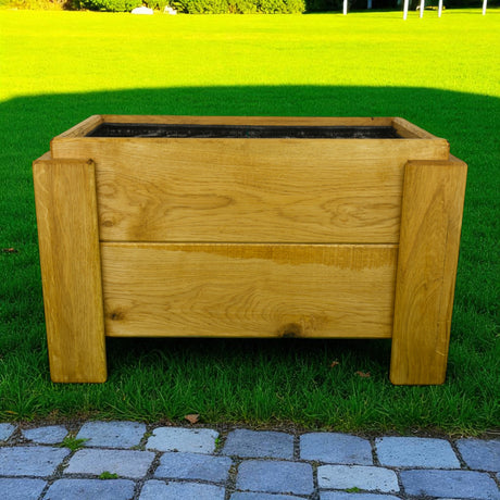 Pflanzkübel, Blumenkübel - Eiche - Verse - Lasiert