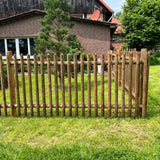 Gartenzaun Element - Senkrechtzaun - KDI Braun