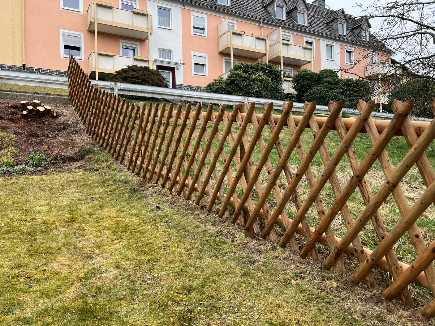 Gartenzaun Element - Jägerzaun - KDI Braun