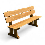 Gartenbank Holzbank - Eiche - Valmetal