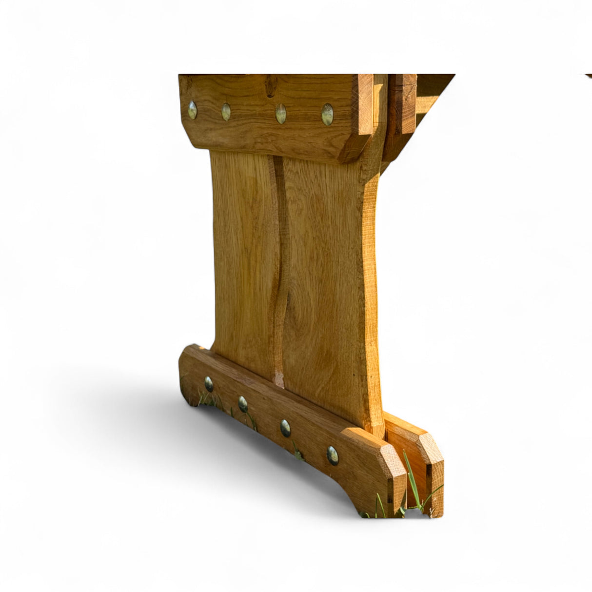 Gartenbank Holzbank ohne Lehne - Eiche - Valmetal