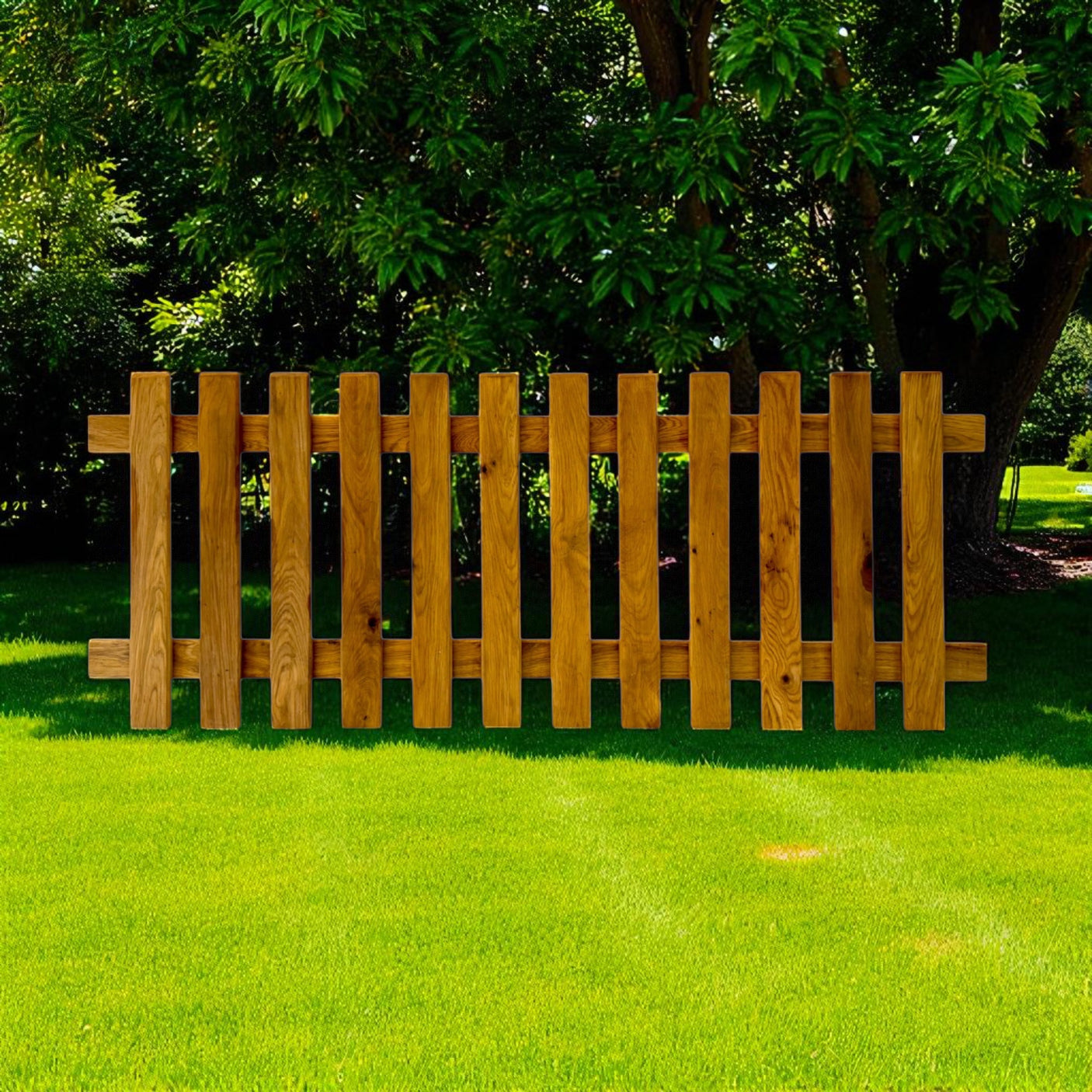 Gartenzaun Element - Hennezaun 200 x 80 cm- Sauerländer Eiche
