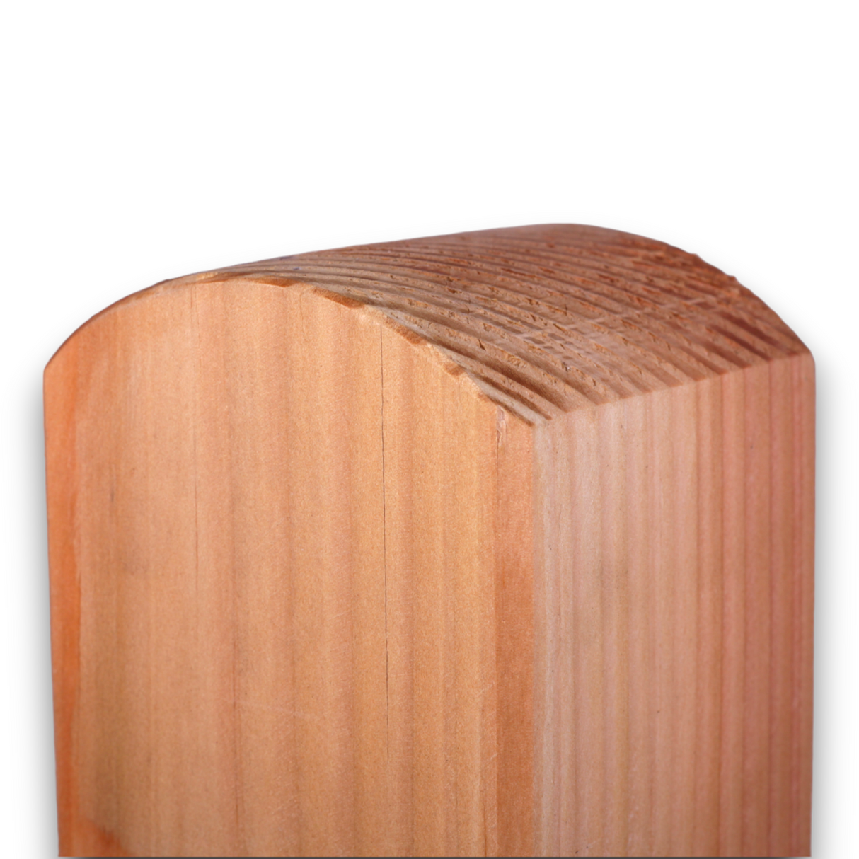 Vierkantpfosten stumpf - Kopf gerundet - Lärche geölt