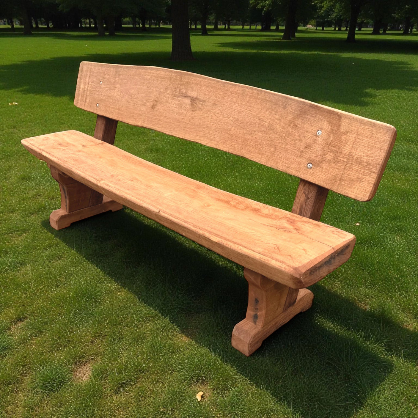 Gartenbank Holzbank - Eiche - KDI Braun - Röhrtal