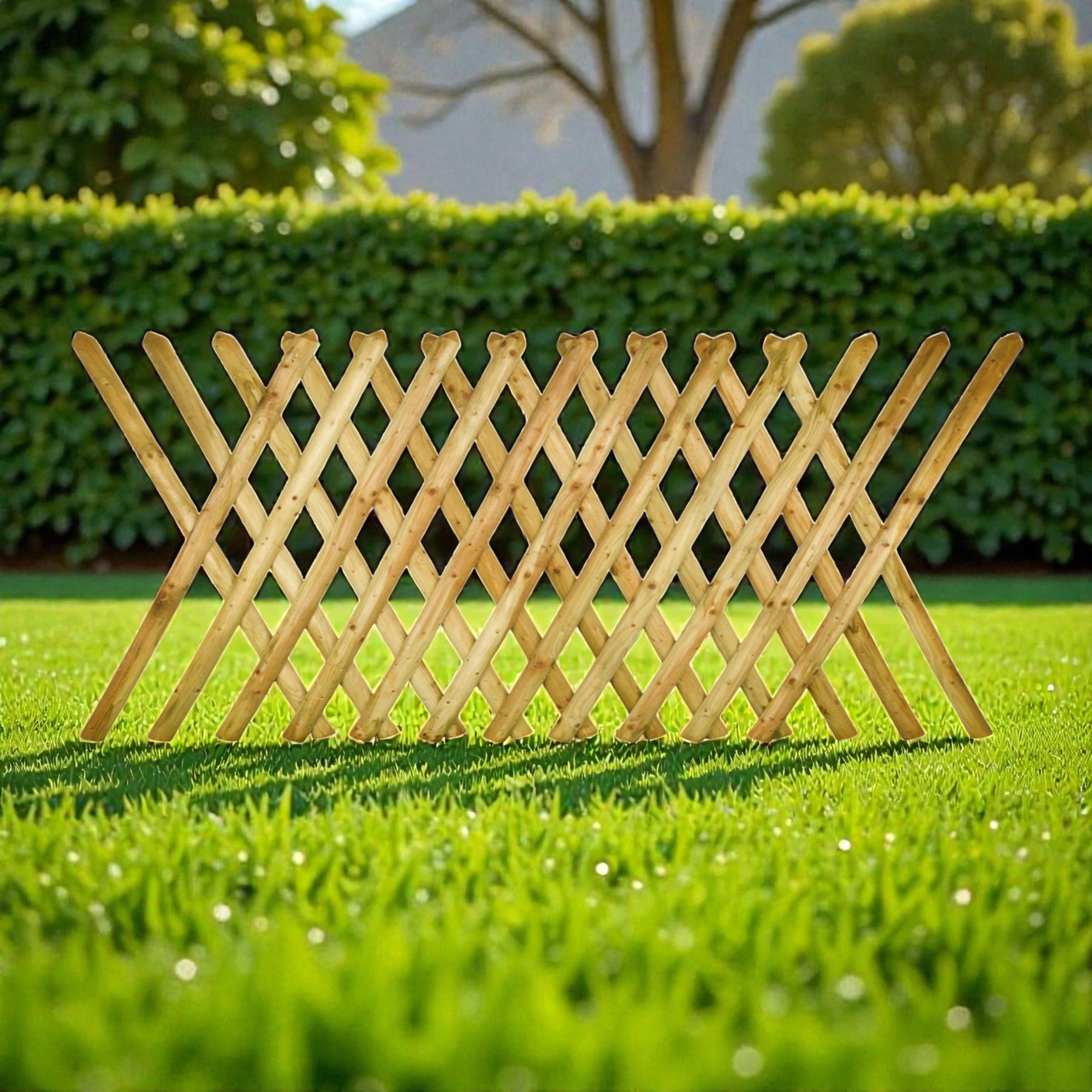 Gartenzaun Element 120 cm - Jägerzaun - KDI Grün