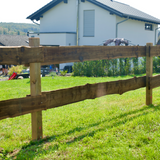 Bonanzazaun Koppelzaun - KDI Braun - Komplettset - Vierkantpfähle