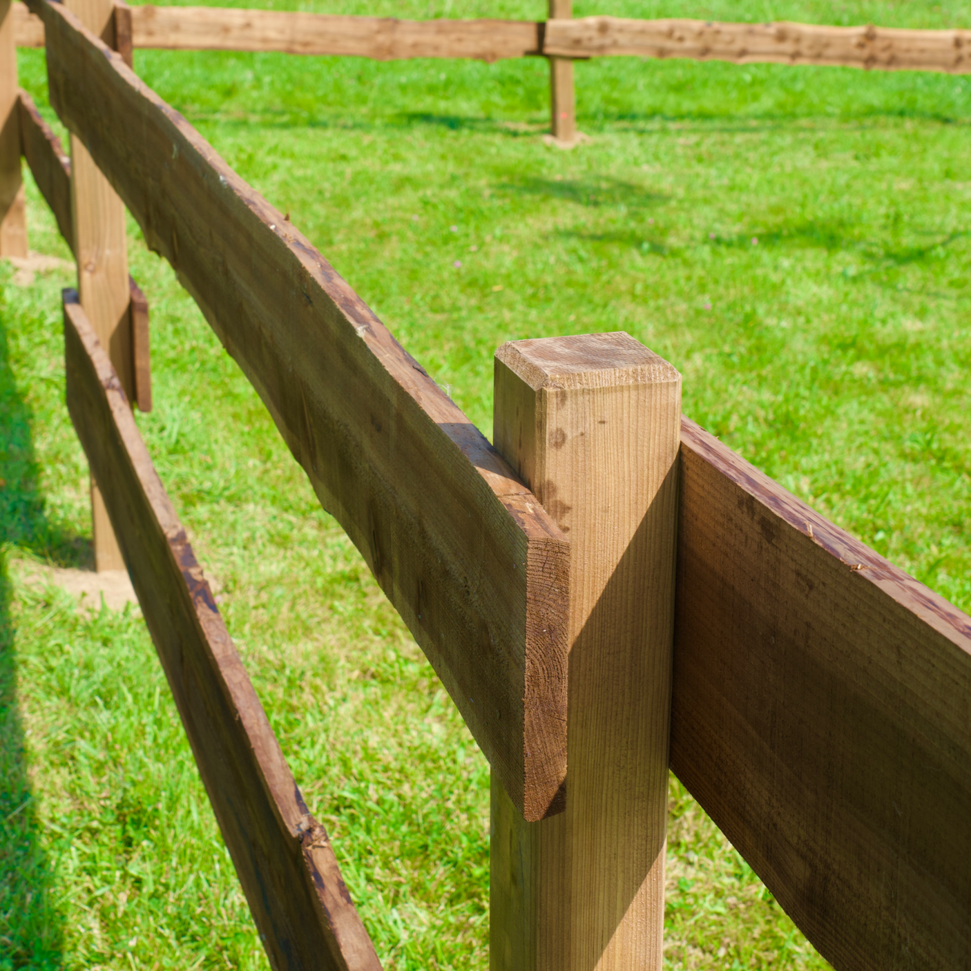 Bonanzazaun Koppelzaun - KDI Braun - Komplettset - Vierkantpfähle