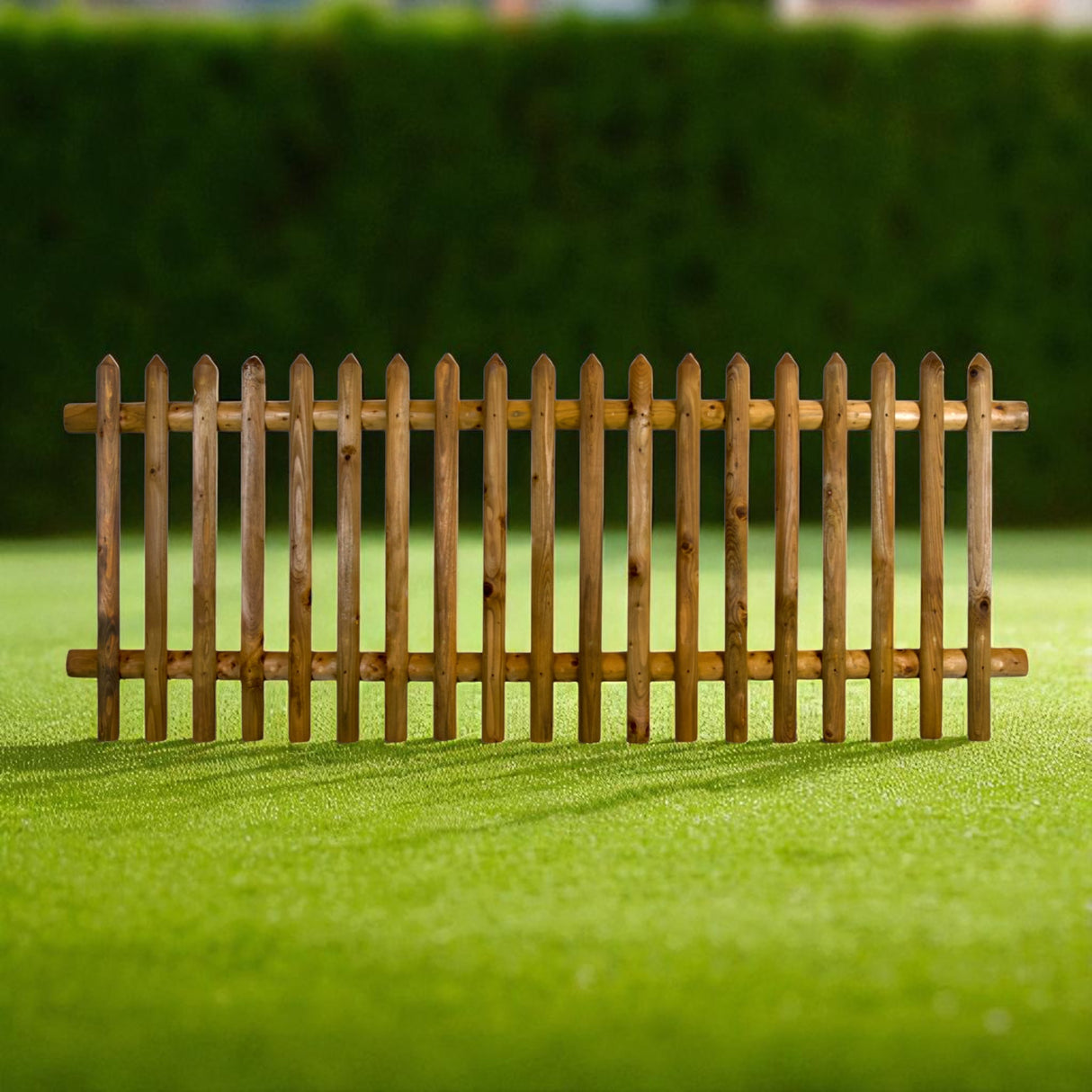 Gartenzaun Element - Senkrechtzaun - KDI Braun