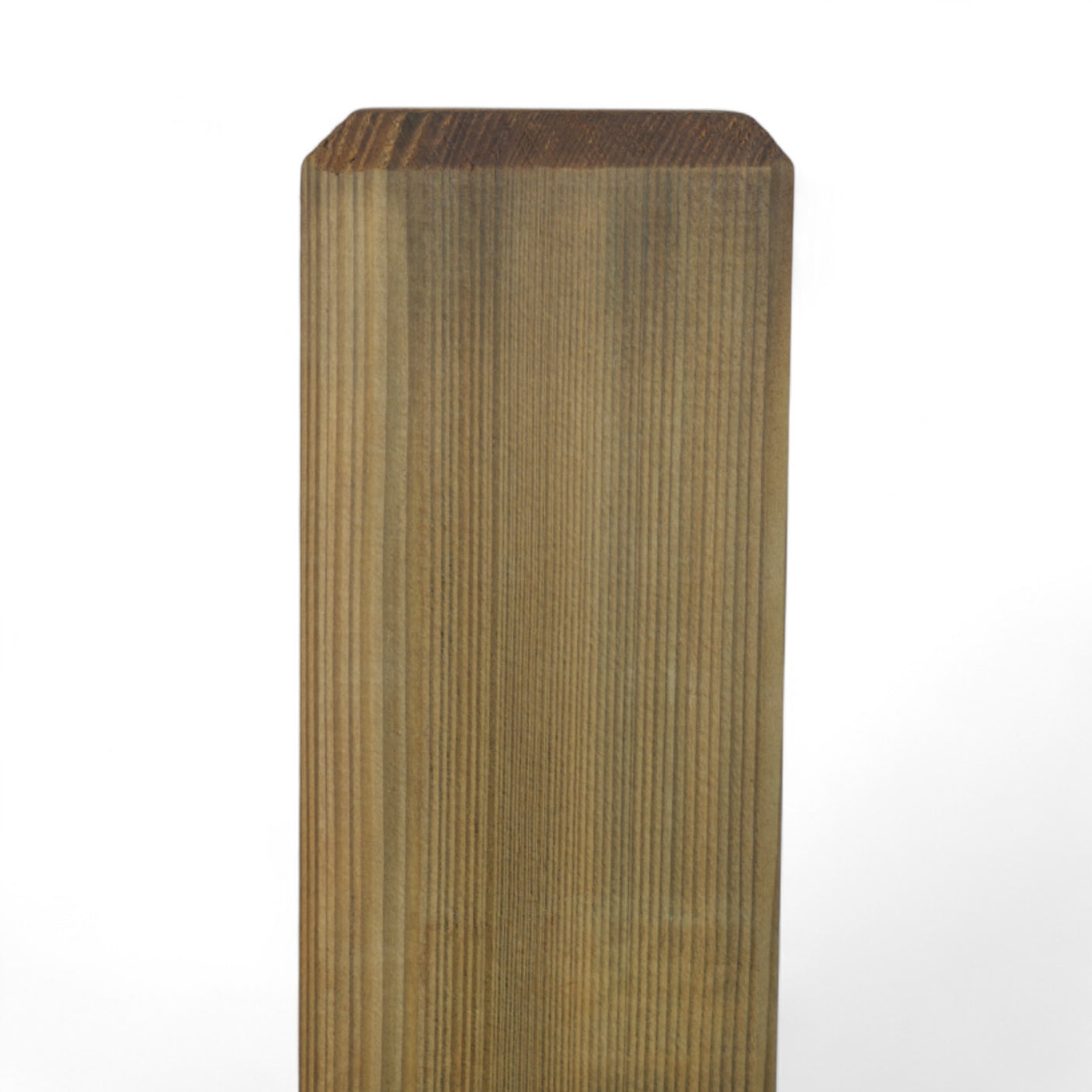 Vierkantpfosten stumpf  - Kiefer - KDI Braun