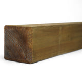 Vierkantpfosten stumpf  - Kiefer - KDI Braun