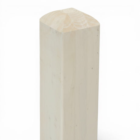Vierkantpfosten stumpf -  Leimholzpfosten - Beige Lasiert