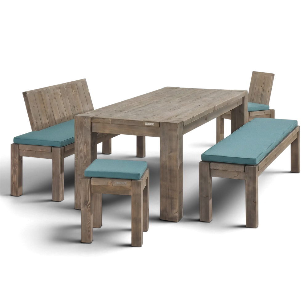 Loungebank Massivholz mit Lehne - Salweytal - ANTE NEO