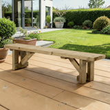 Gartenbank Holzbank ohne Lehne - KDI - Sorpetal