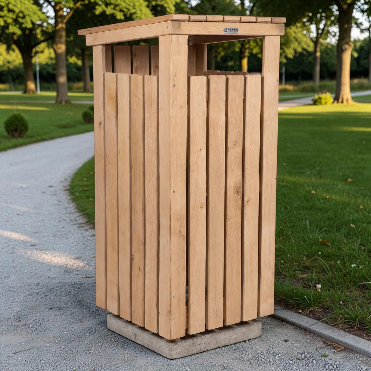 Abfallbehälter - Rospetal - Douglasie / Eiche