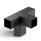 Pergofast 4 Wege Verbinder aus Stahl schwarz lackiert für T Verbindungen von Pergola Balken, Freisteller