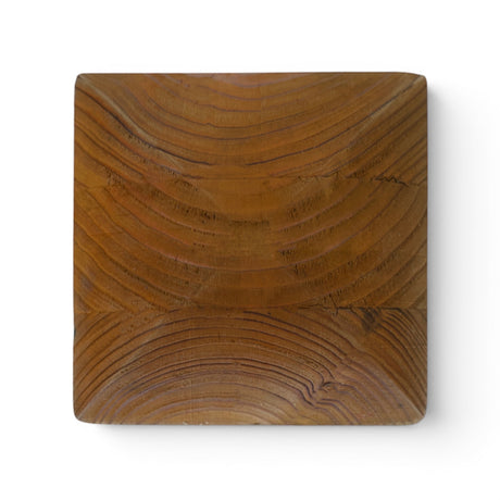Gartenholz.org square timber post, honey glazed, with bishop's hat top, 9 x 110 cm